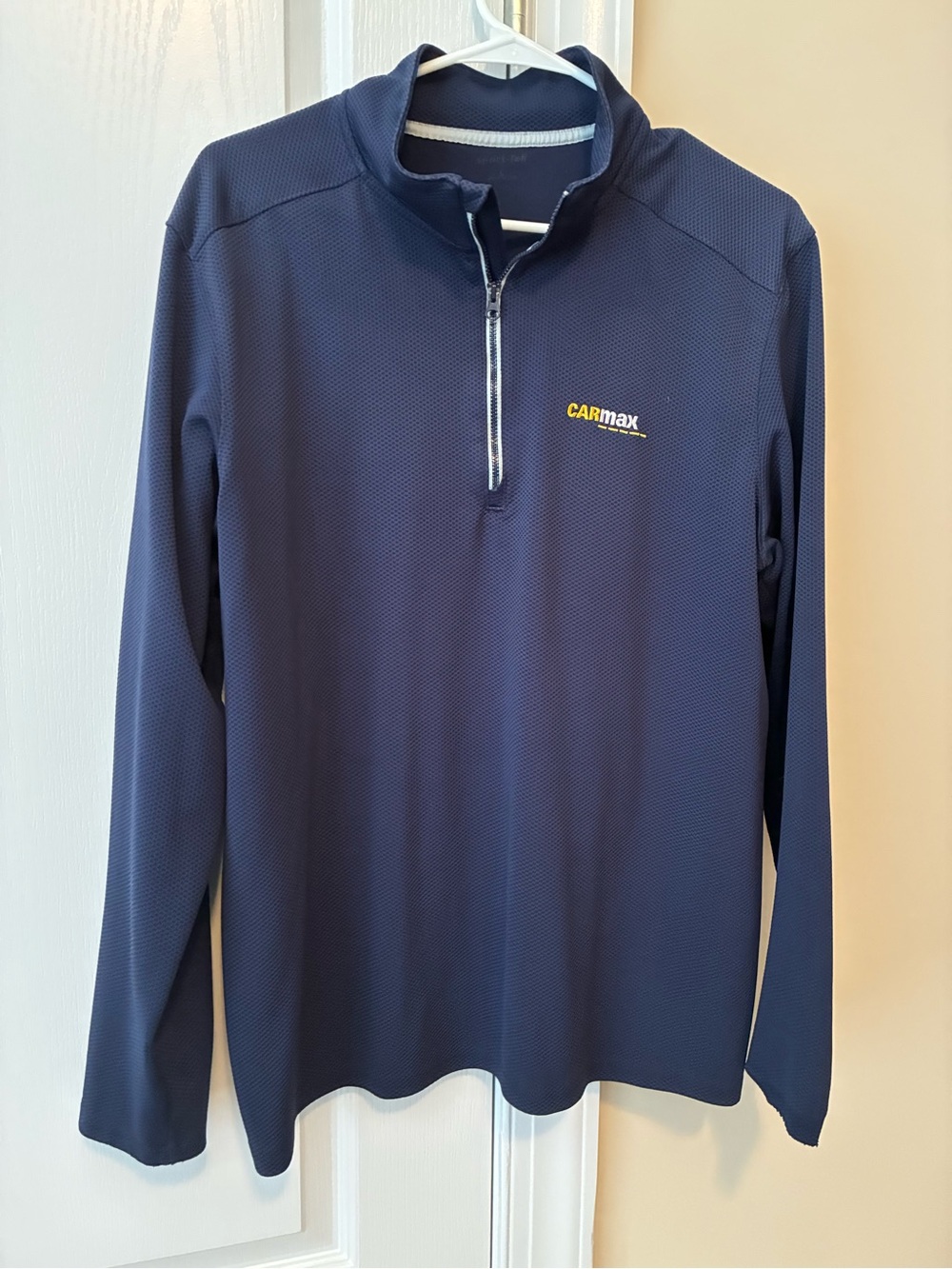 Sport-Tek Navy Half-Zip Pullover with Yellow Logo